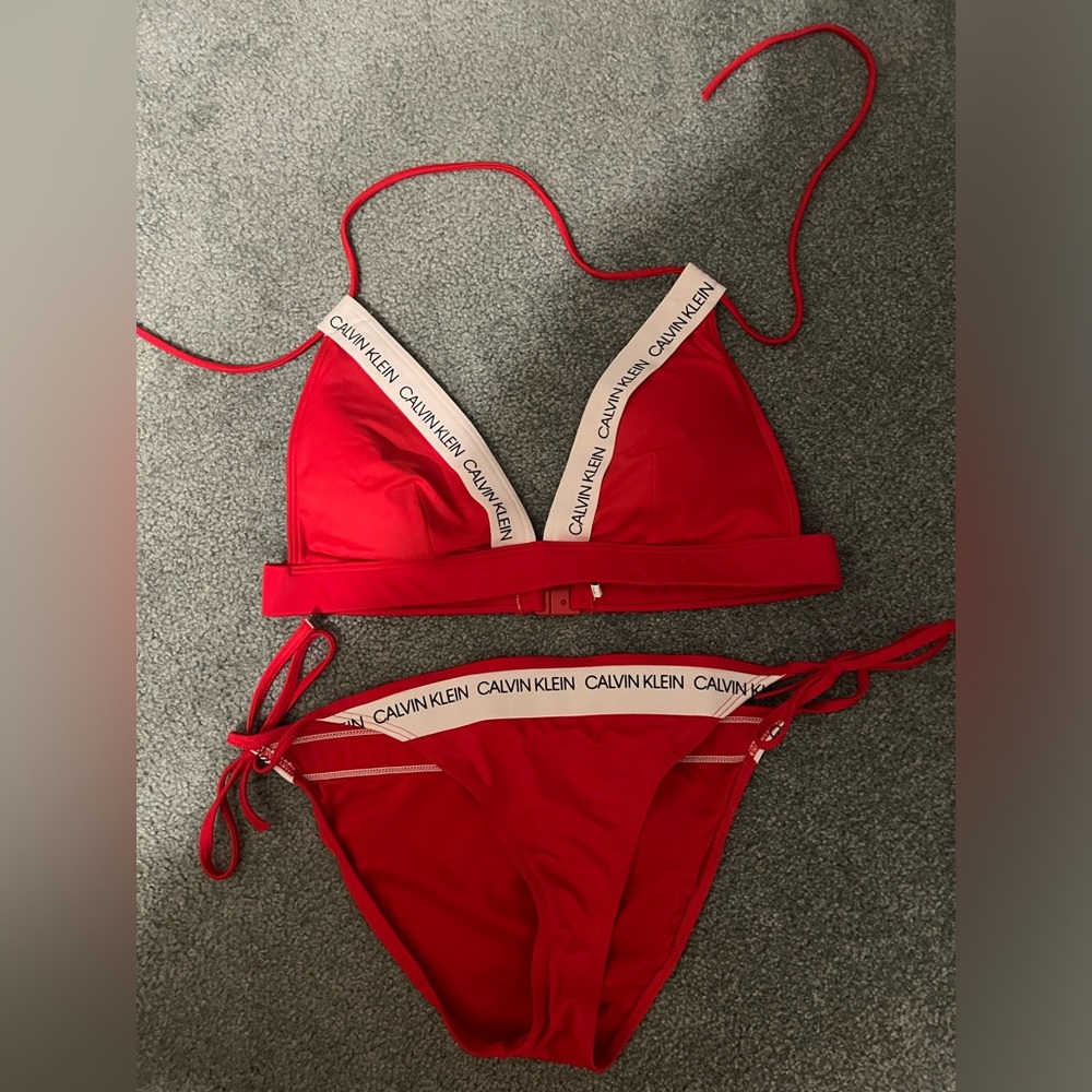 Red Calvin Klein Bikini